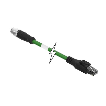 Molex CSE M12 ETH 4P DC MA STR RJ45 STR PUR 1M 1201080256